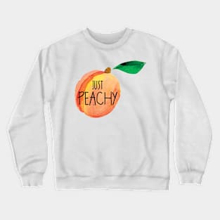 Peachy Just Peachy Peach Laptop Fruit Florida Georgia Water Bottle Crewneck Sweatshirt